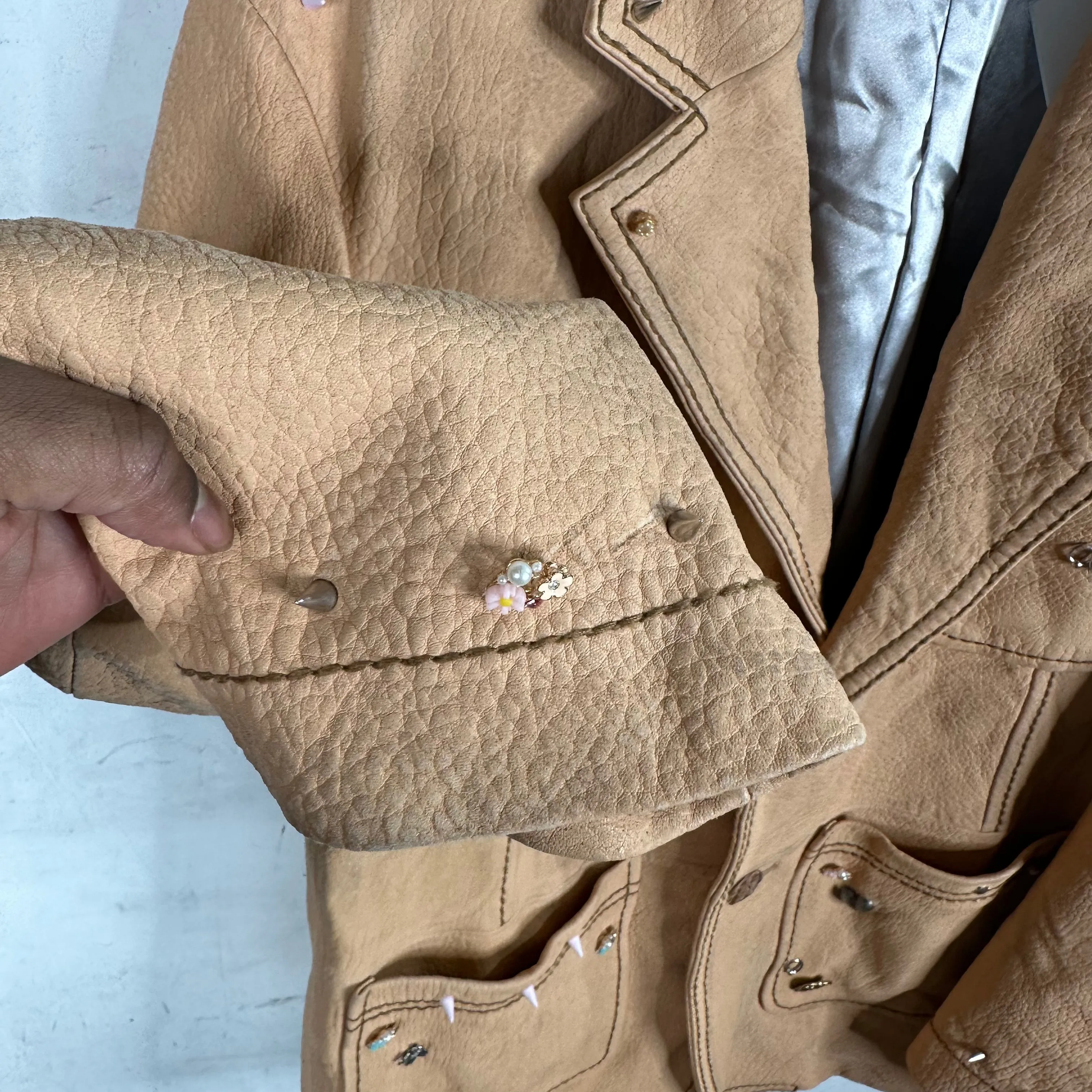 Acne Studios Studded Leather Blazer Jacket