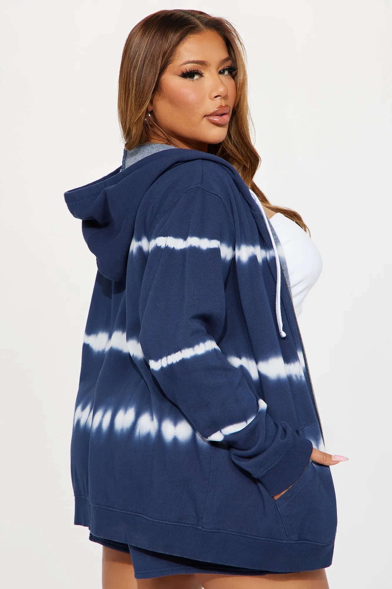 Alana Tie Dye Short Set - Navy/combo