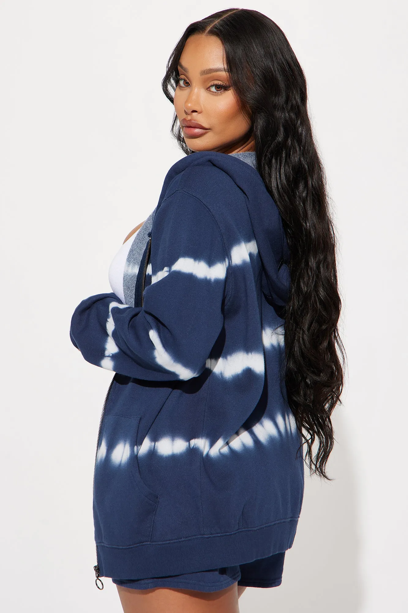 Alana Tie Dye Short Set - Navy/combo