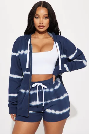 Alana Tie Dye Short Set - Navy/combo
