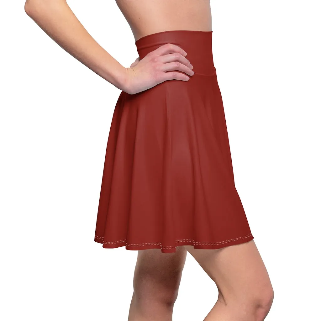 Earth Tone Clay Women's Skater Skirt
