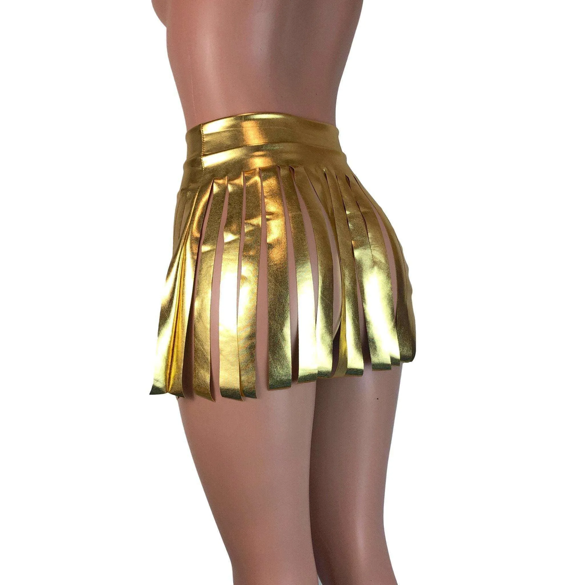 Fringe Skirt - Gold Metallic