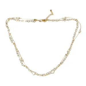 Heart Chain Necklace White GOLD