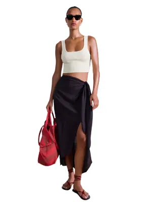 Lexi Sarong Skirt in Deep Espresso