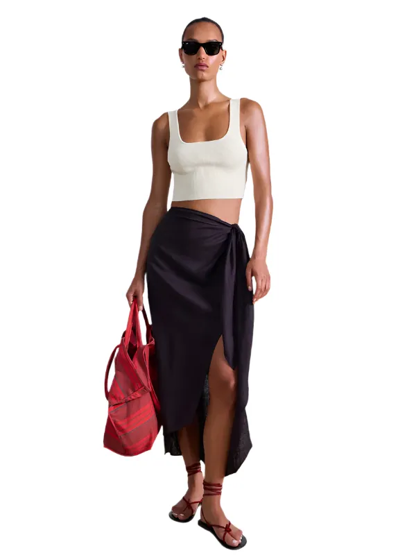 Lexi Sarong Skirt in Deep Espresso
