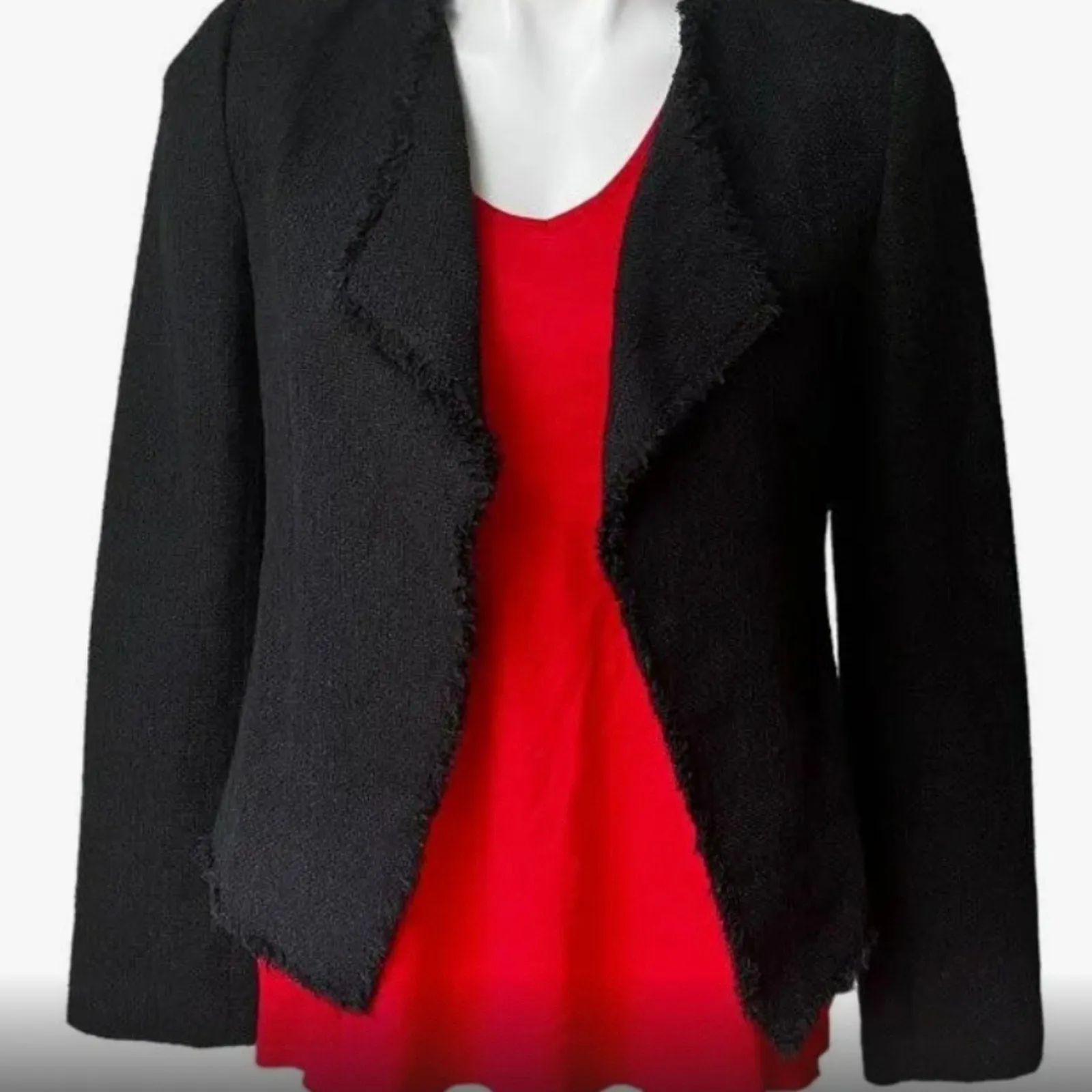 Loft Tweed Fringe Jacket - 10 P
