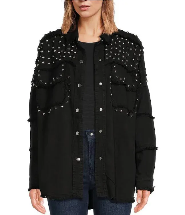 One Size Black Studded Jacket