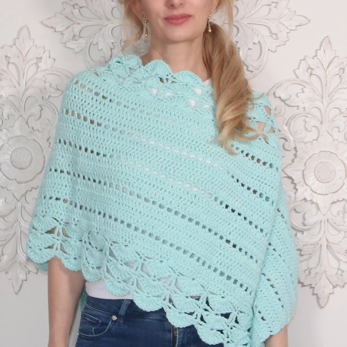 Peacock Poncho Crochet Pattern