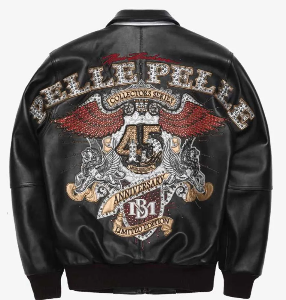 Pelle Pelle 45th Anniversary Varsity Jacket - Black