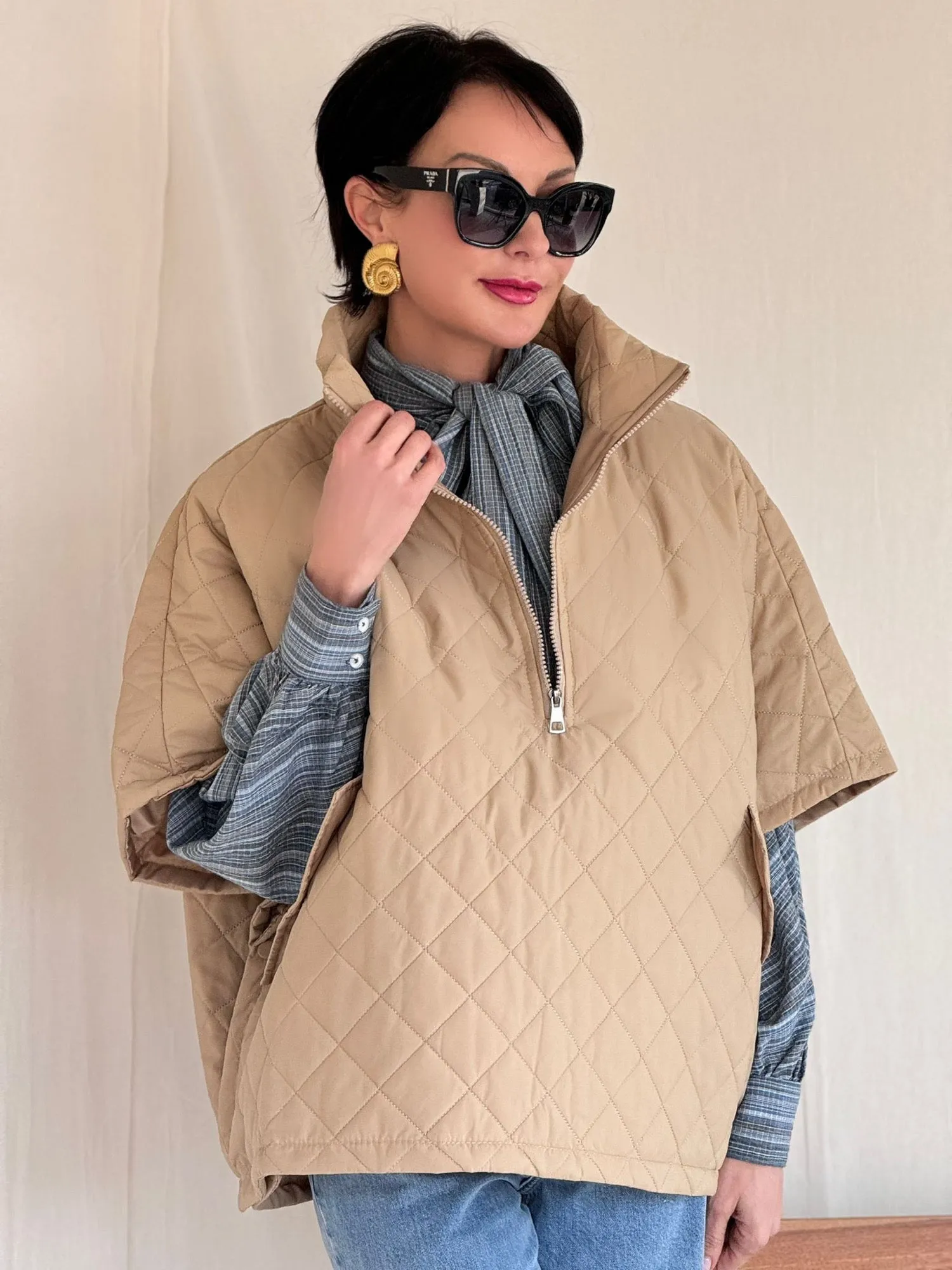Poncho Elene camel