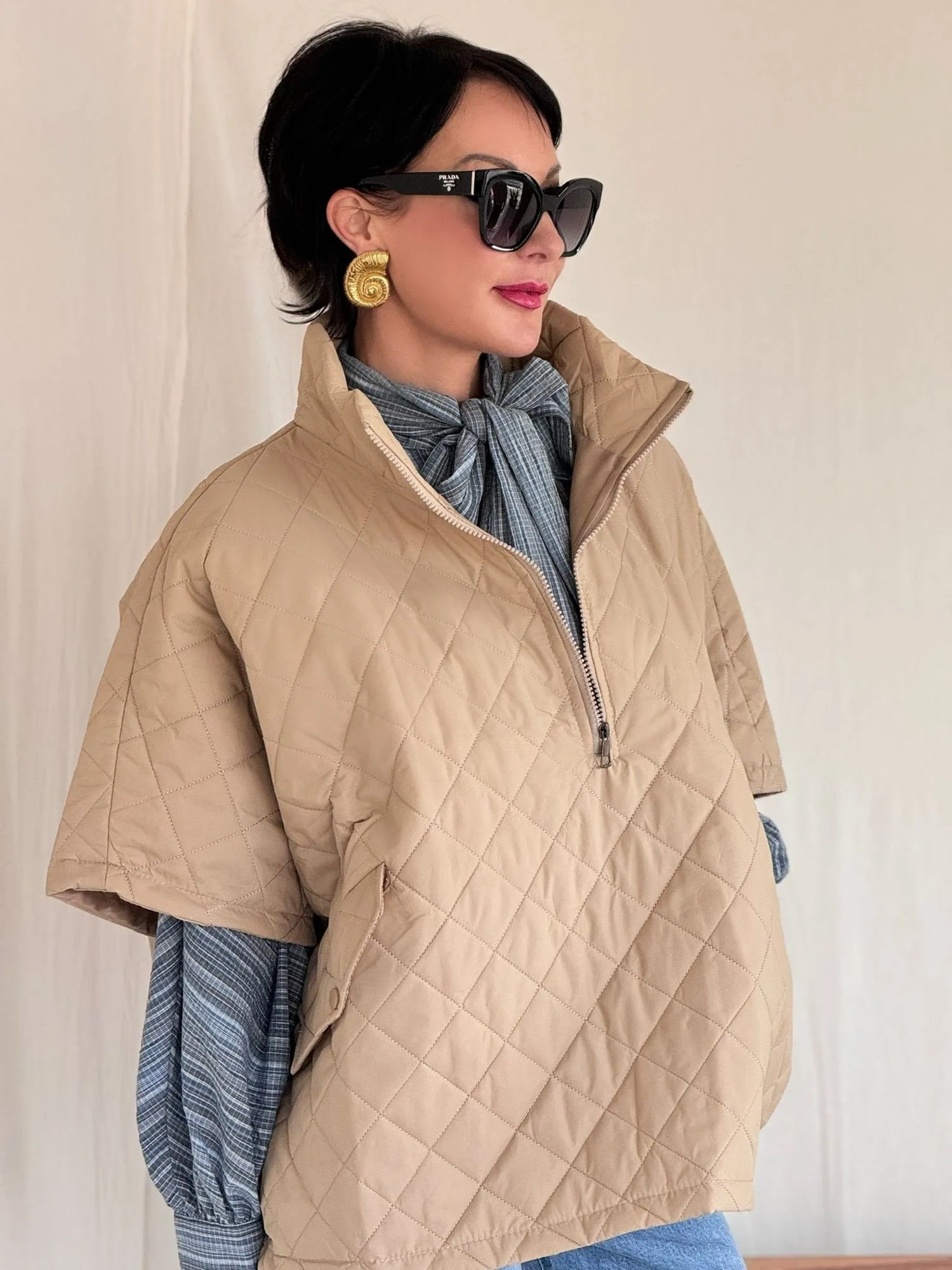 Poncho Elene camel