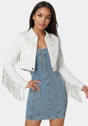 Sequin Fringe Denim Jacket