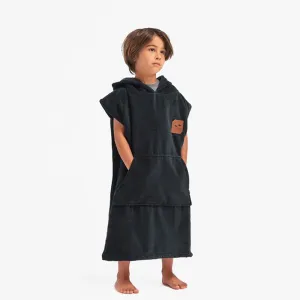SLOWTIDE DIGS PONCHO BLACK - KIDS