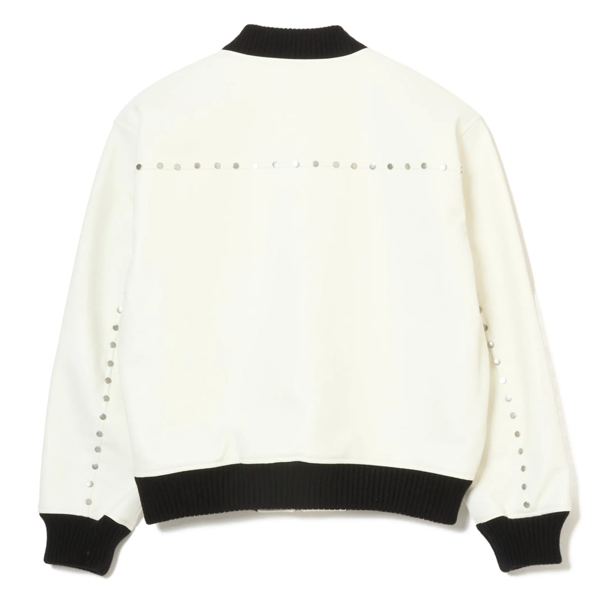 STUDDED BOMBER JACKET / WHITE