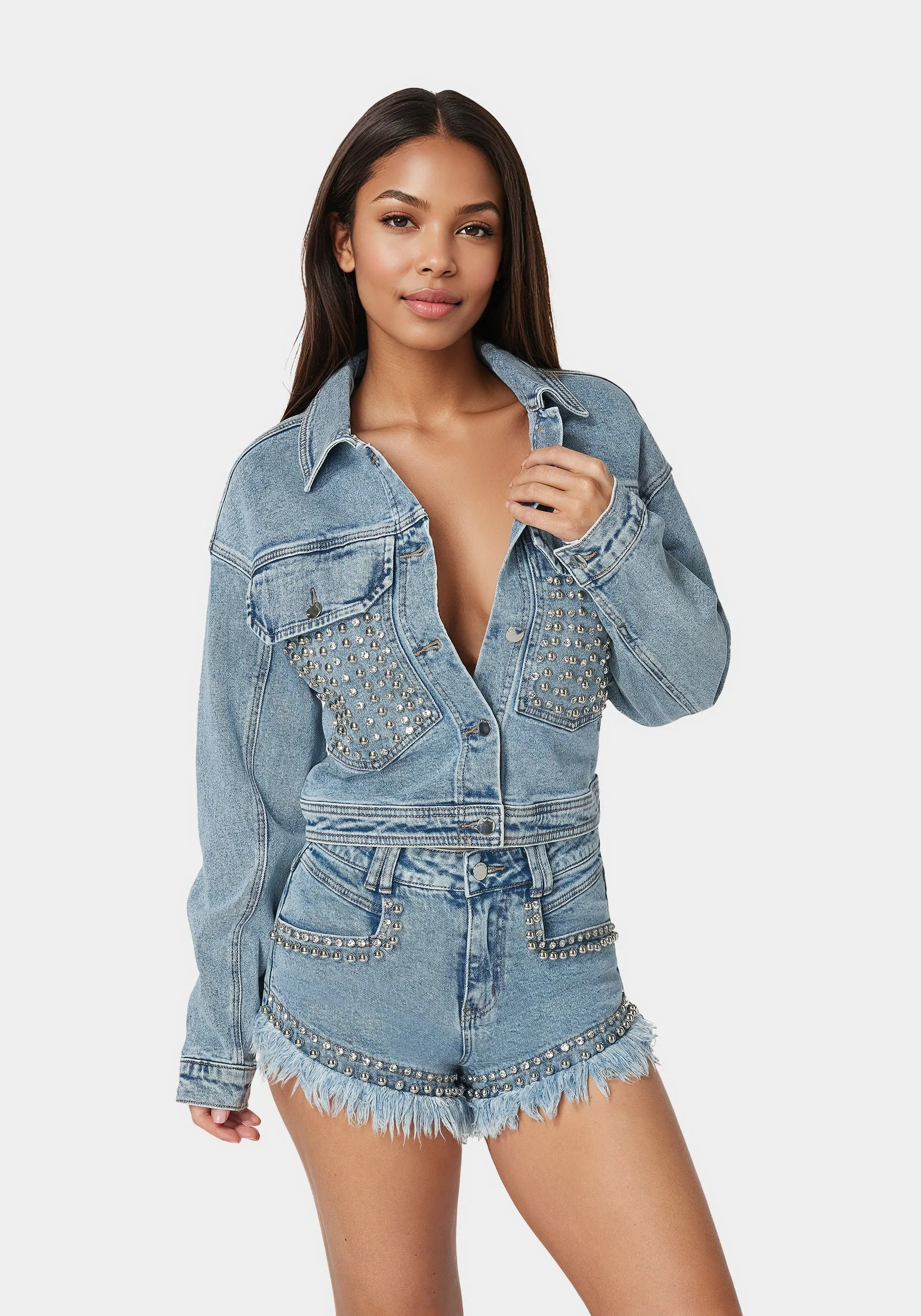 Studded Denim Jacket