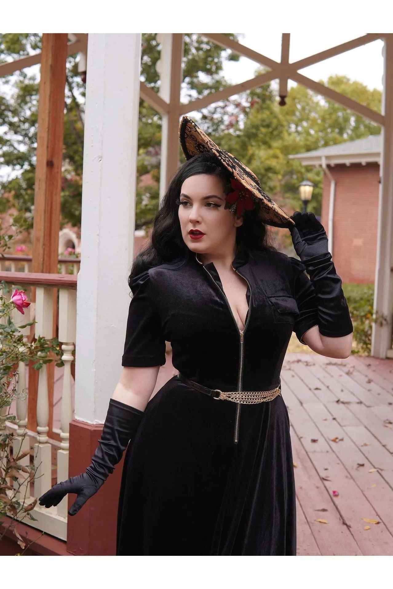 The Sweetest Taboo Black Velvet Designer Dress