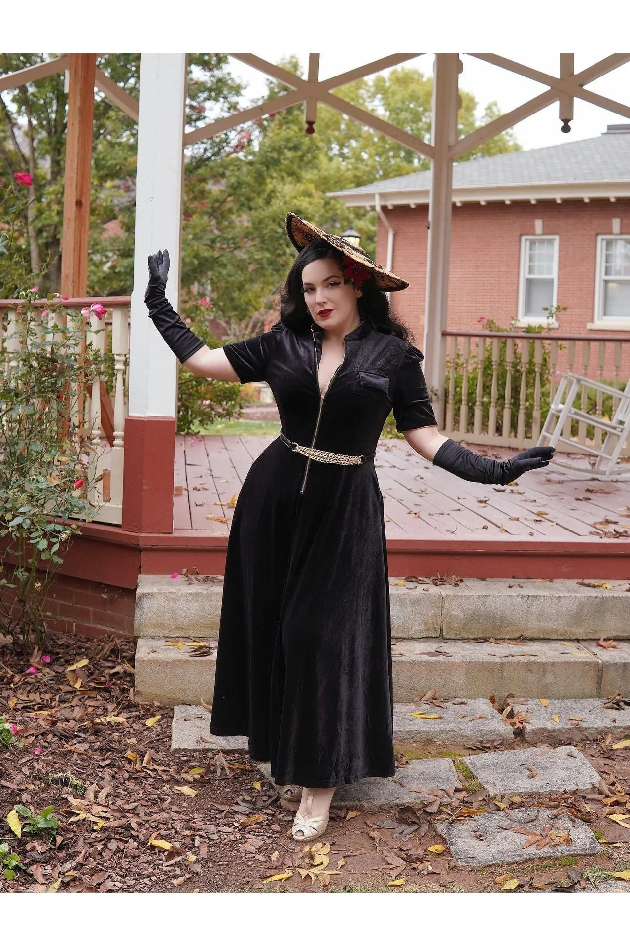 The Sweetest Taboo Black Velvet Designer Dress
