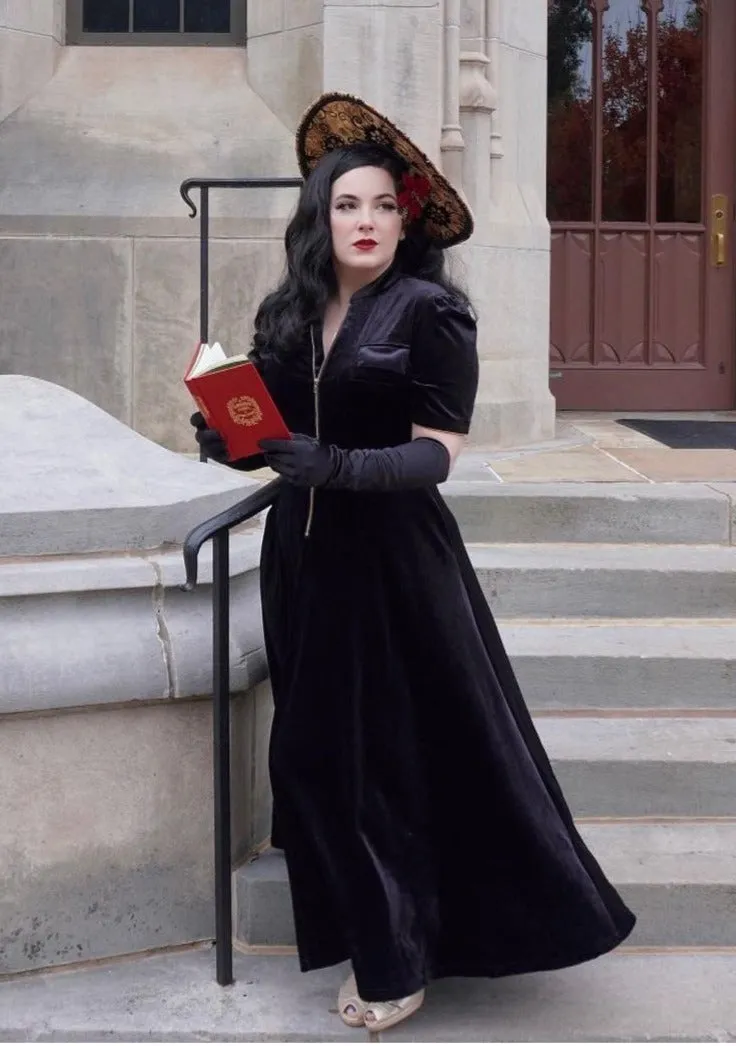 The Sweetest Taboo Black Velvet Designer Dress