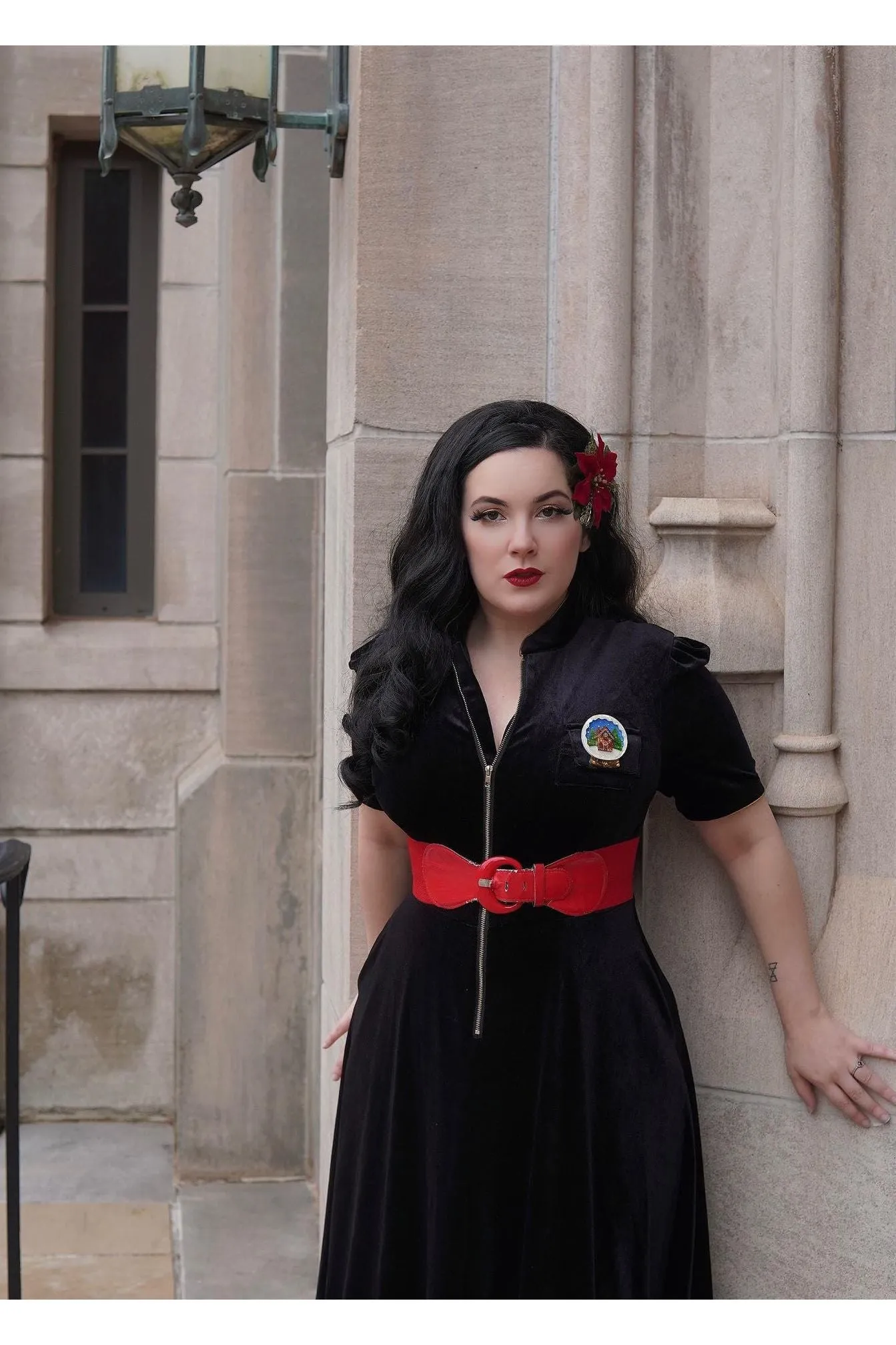 The Sweetest Taboo Black Velvet Designer Dress