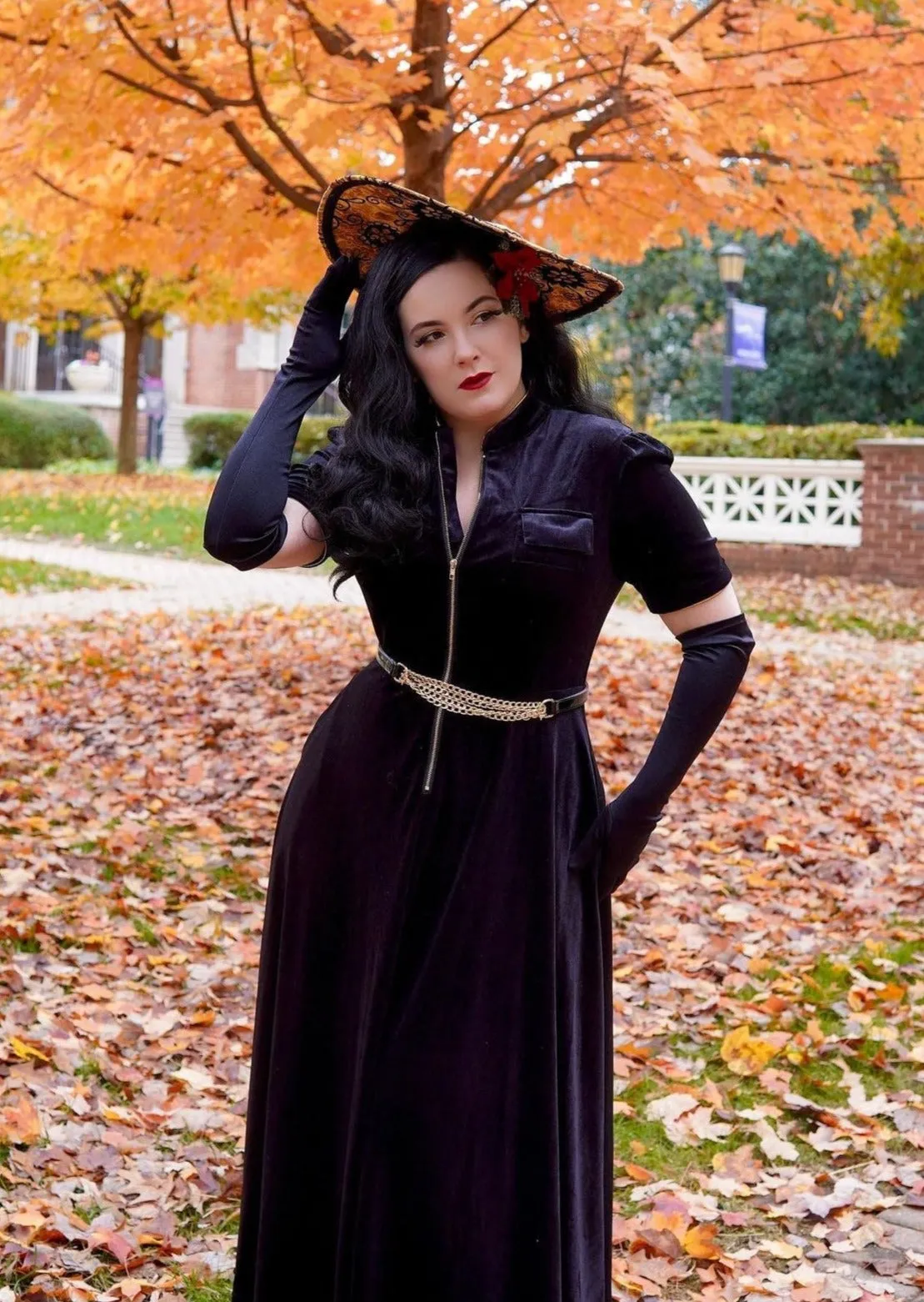 The Sweetest Taboo Black Velvet Designer Dress