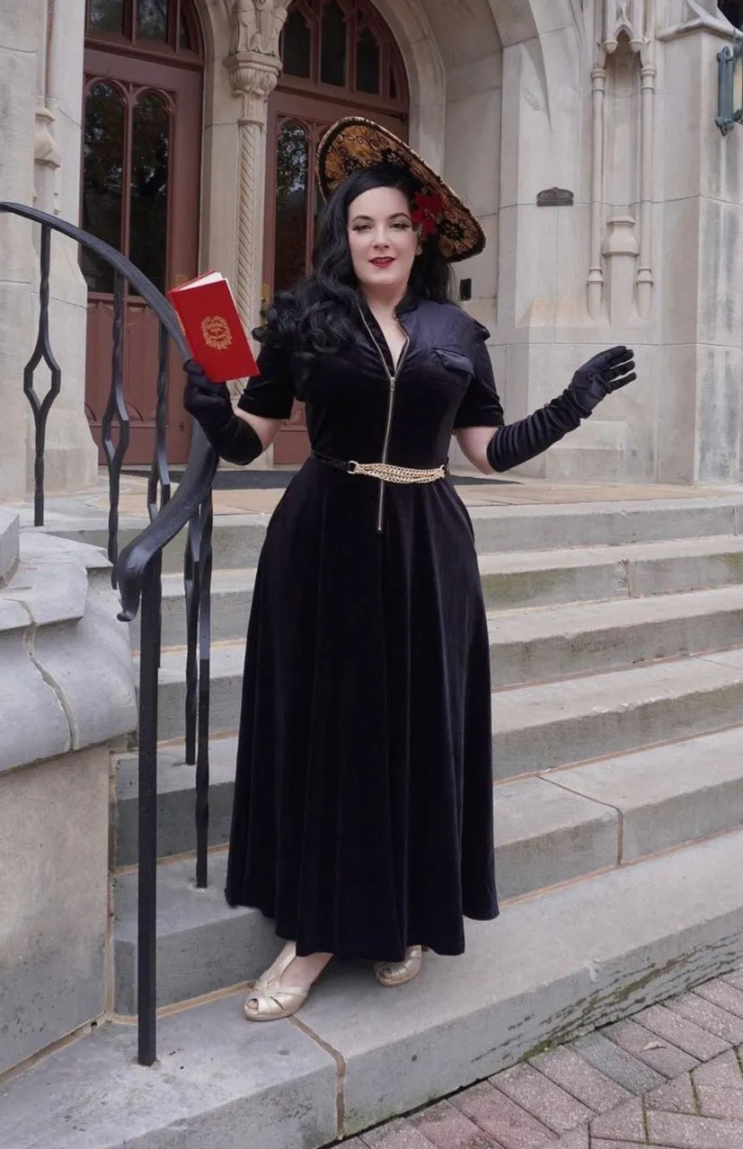 The Sweetest Taboo Black Velvet Designer Dress