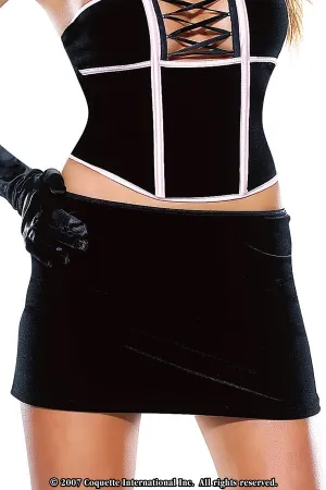 Velvet Mini Skirt