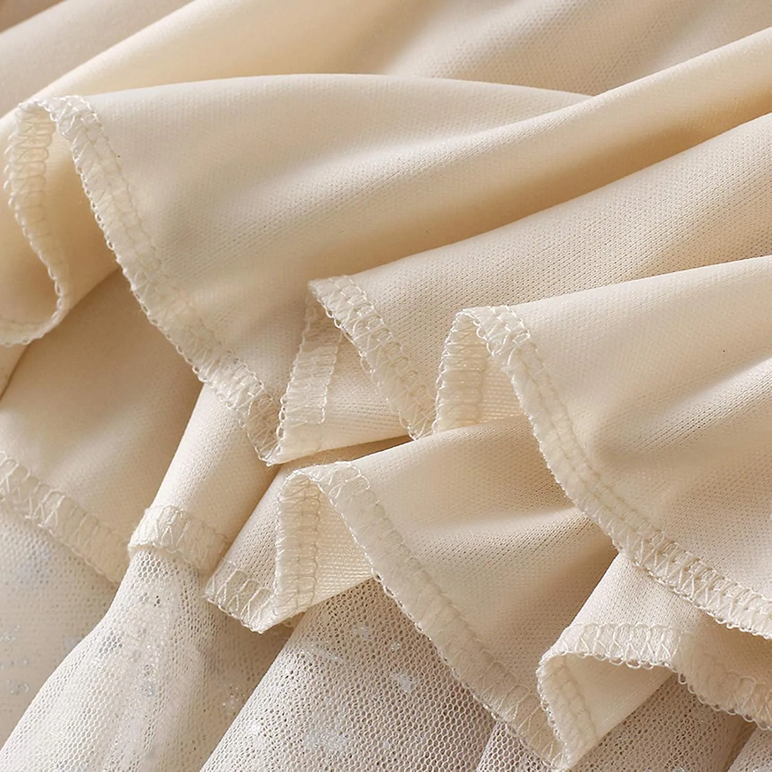 Women a Line Tulle Skirt Elastic Waist Layered Ruffle Midi Skirt Star Print Pleated Skirt Concert Skirt