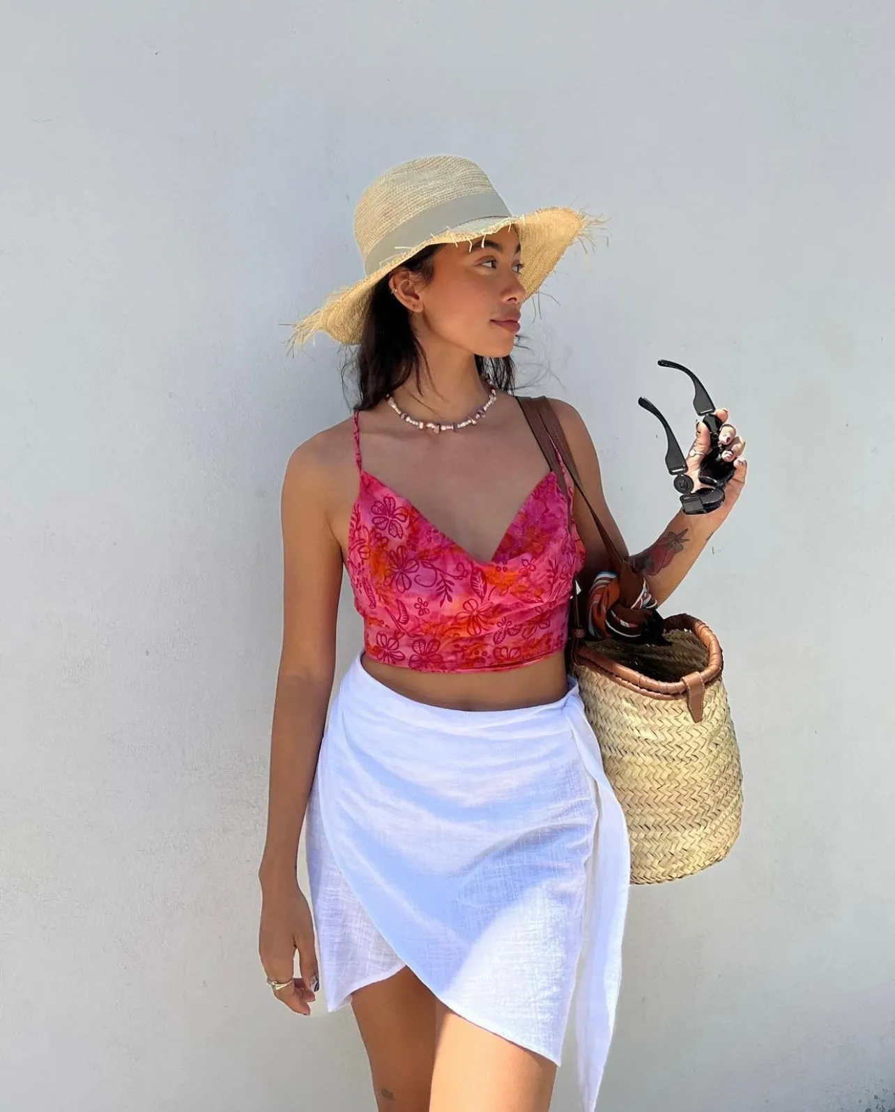 Wrap Skirt | White (LAST M/L)