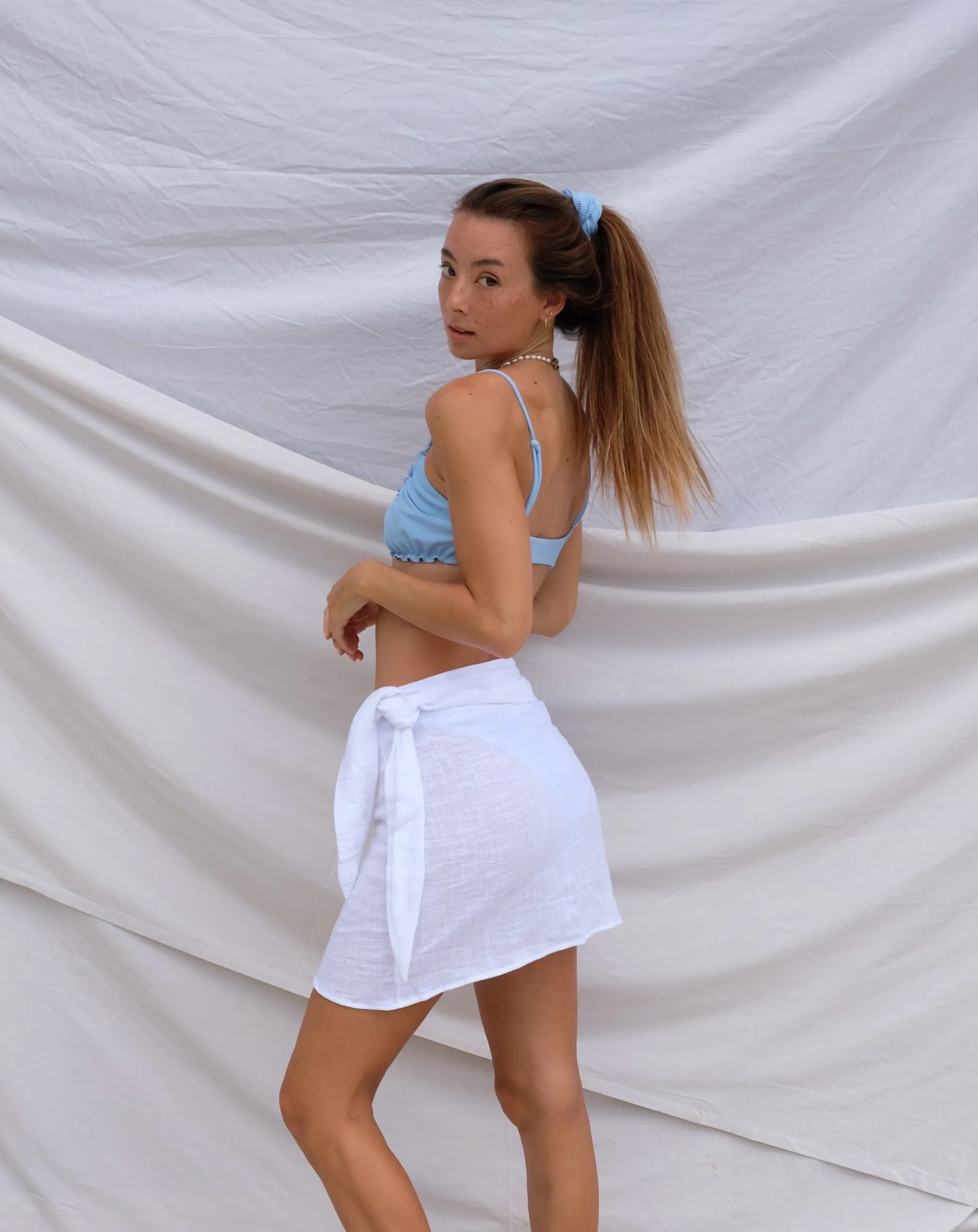 Wrap Skirt | White (LAST M/L)